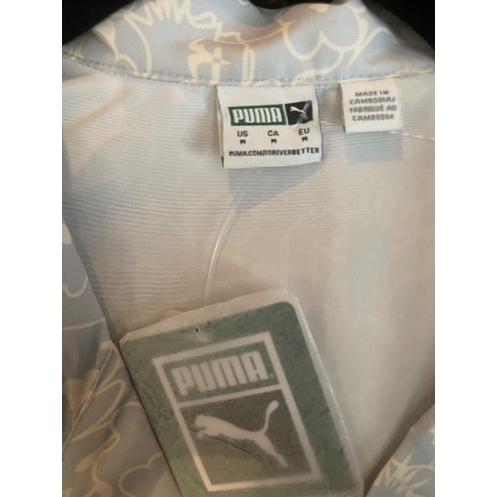 PUMA Summer Resort floral crop top button down sport top size Medium - Picture 4 of 4